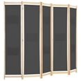 thumbnail image 1 of "IM Beauty Screen Room Divider,Indoor Partition Panel Privacy Screen Wall Divider 5-Panel Room Divider Black 78.7""x66.9""x1.6"" Fabric", 1 of 1