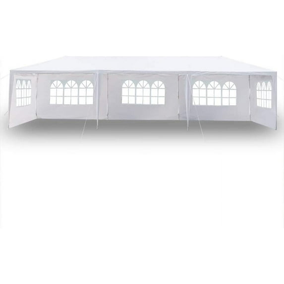 IM Beauty Waterproof Tent,Outdoor Gazebo Canopy Wedding Party Tent Heavy Duty Gazebo Pavilion,White (3X9m,5 Sides)