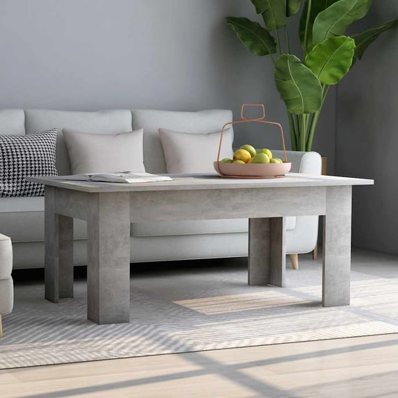 "IM Beauty Wide Tabletop Coffee Table,easy to clean 39.4""x23.6""x16.5"" Concrete Gray,Chipboard"