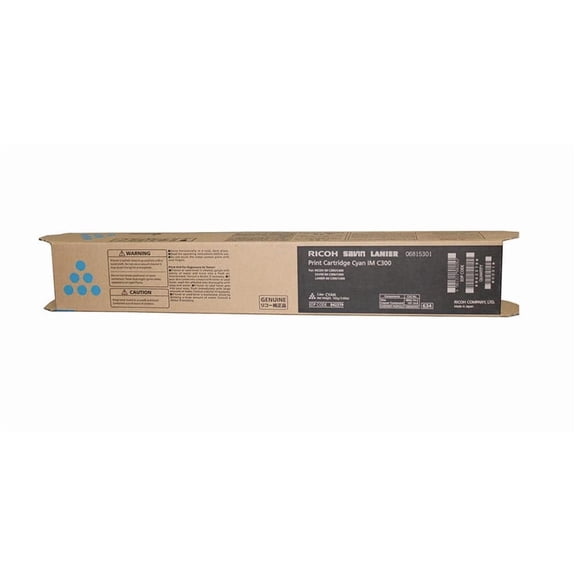 Ricoh 842379 IM C300 Cyan Toner Cartridge for use in IM C400SRF Yield 6000 Pages in Retail Packaging