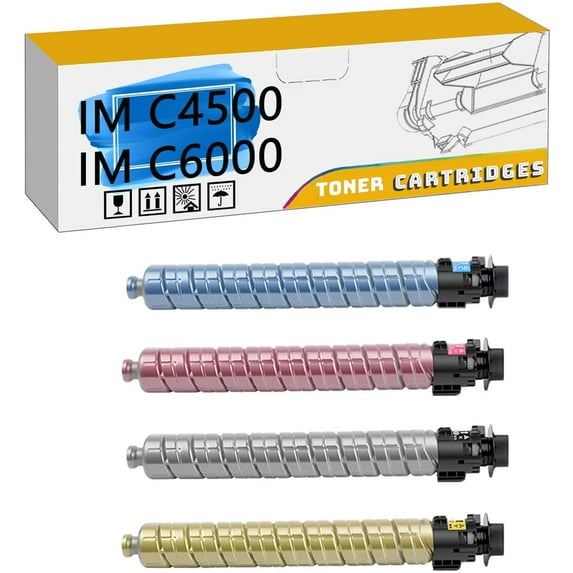 IM C4500 C6000 842279 842280 842281 842282 Toner Cartridges Compatible for Ricoh IM C4500 C5500 C6000 Printers, High Yield 33,000 Pages