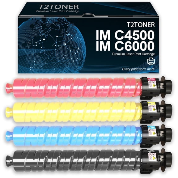 IM C4500 IM C6000 Toner Cartridge High Yield Replacement for Ricoh Savin Lanier IM C4500 IM C5500 IM C6000 Printers (4 Pack, 842279 842280 842281 842282)