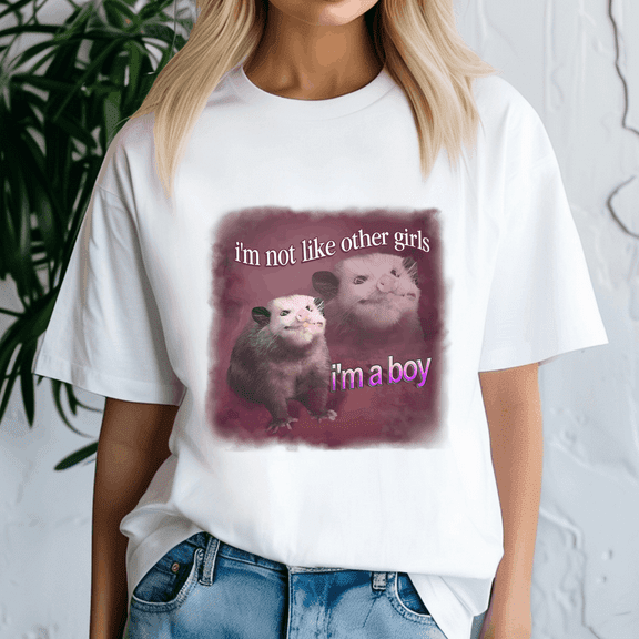 IM Not Like Other Girl IM A Boy Possum Word Shirt, Meme Tee, Trending Tshirt, Funny Friend Gift, Quote Cute