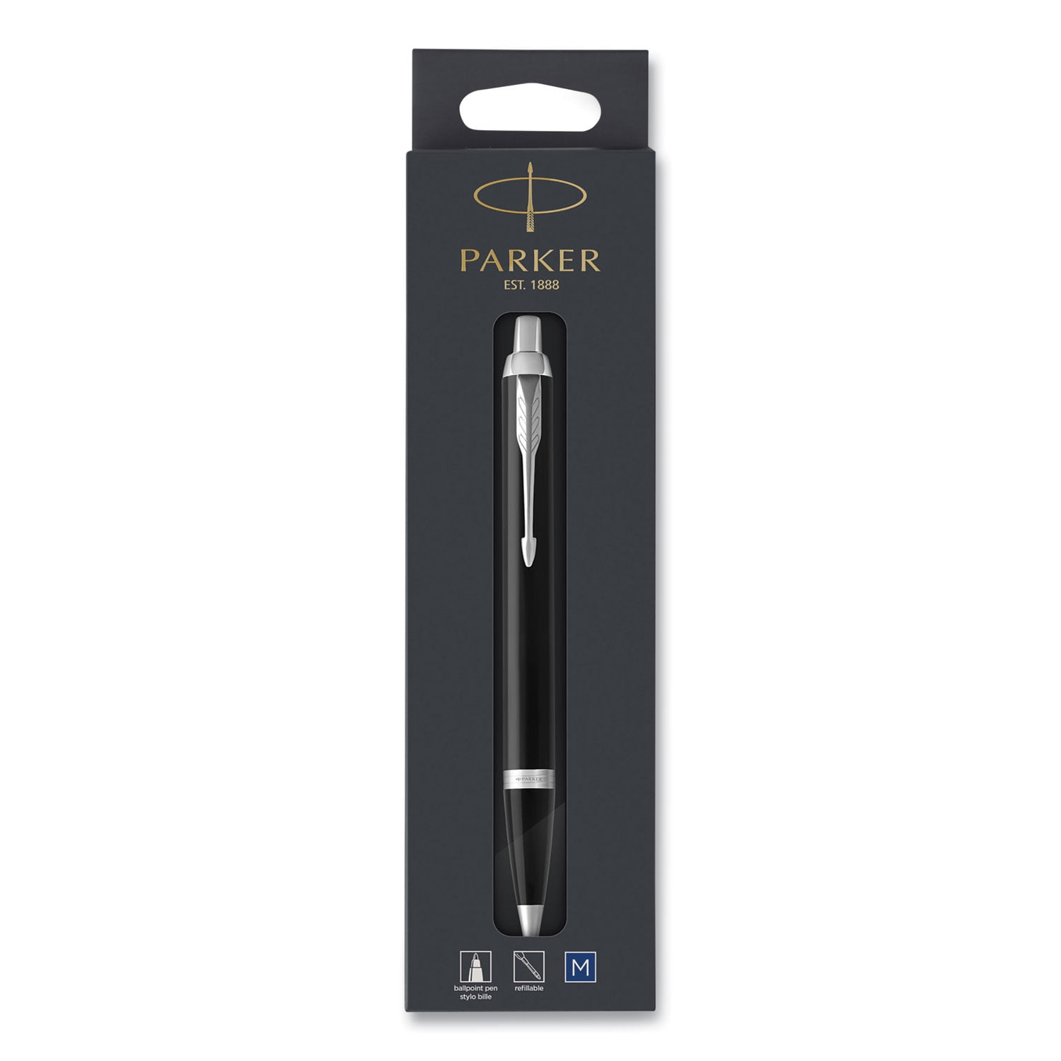 IM Retractable Medium Tip Ballpoint Pen, 0.7 mm, Blue Ink, Black/Chrome Barrel IM Retractable Medium Tip Ballpoint Pen, 0.7 mm, Blue Ink, Black/Chrome Barrel