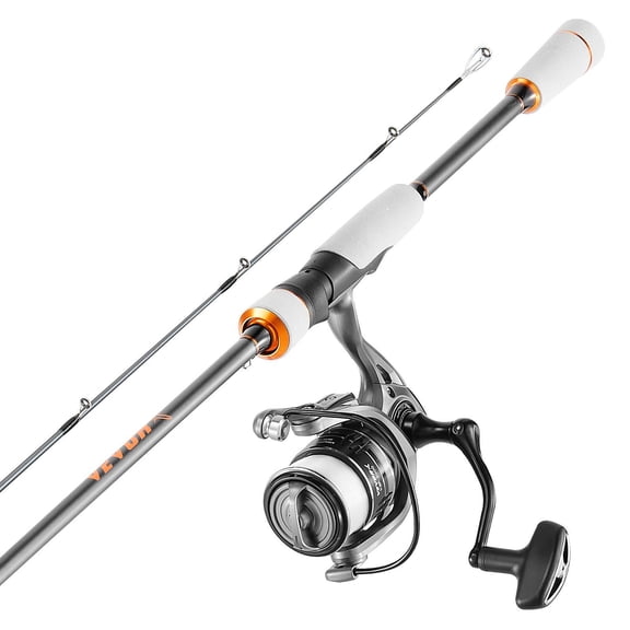 IM7 Carbon Fiber Spinning Rod and Reel Combo 7 ft Two Piece Bass Fishing Pole with 7.1 Ball Bearings EVA Handle Stainless Steel Ceramic Guides
