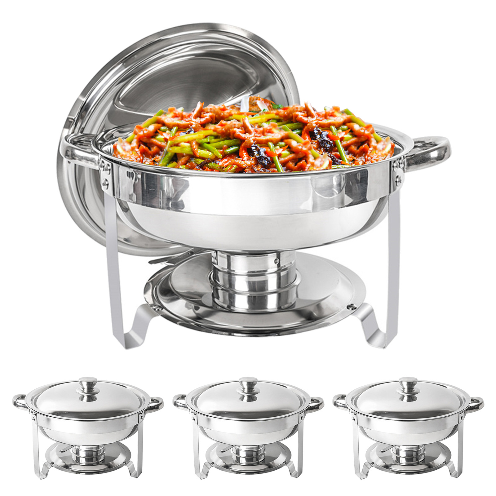 Famistar 6 Pack Stainless Steel Chafing Dish Buffet Warmer Set for