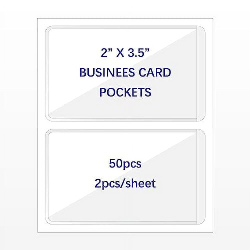 Clear Adhesive Business Card Pocket