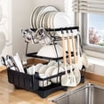 thumbnail image 1 of IMAGE 3 Tier Dish Rack with Drip Tray for Kitchen Counter, 1 of 11