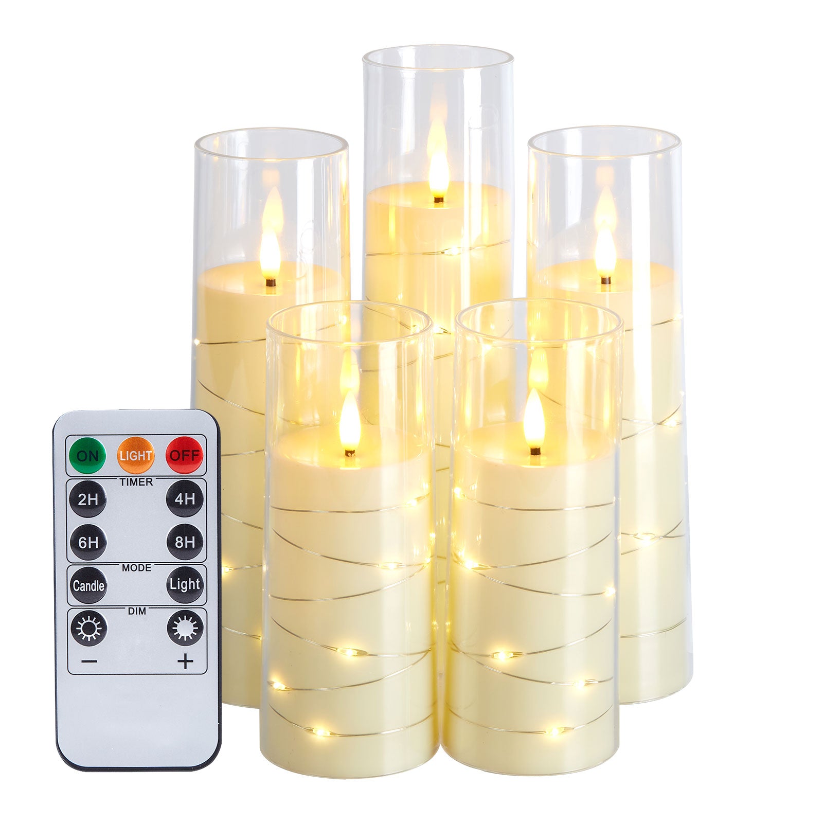 Efavormart Set of 3 | 11" Flickering Flameless Battery Operated LED ...