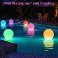 thumbnail image 1 of IMAGE 6PCS RGB Color Changing LED Pool Ball Lights with Foldable Hook for Pool Party Garden Outdoor Float Hang Decors, 1 of 8