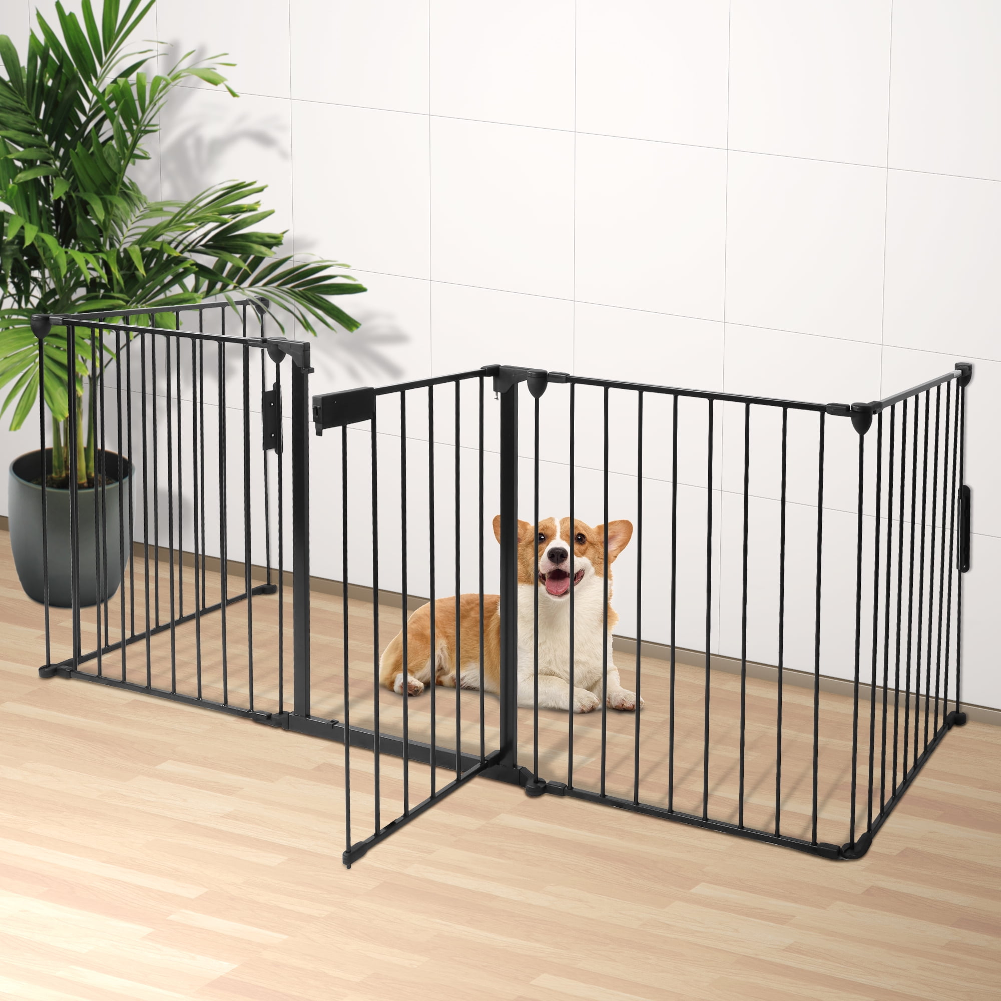 IMAGE Dog Pet Playpens Pets Playard, Installfree 122Inch 5 Panels