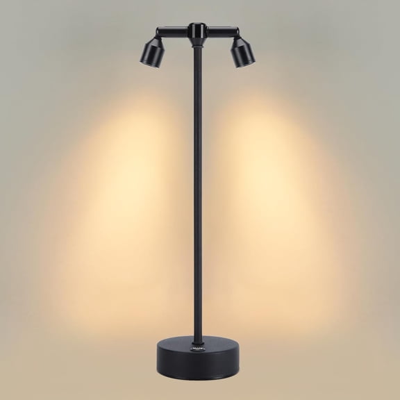 IMAGE Rechargeable Cordless Spotlight, Table Spotlight Accent Lighting for Plants Pictures Artwork Jewelry Showcase Model Display Shelves Cabinet Lamp Home Restaurant Dinner Bar Warm White
