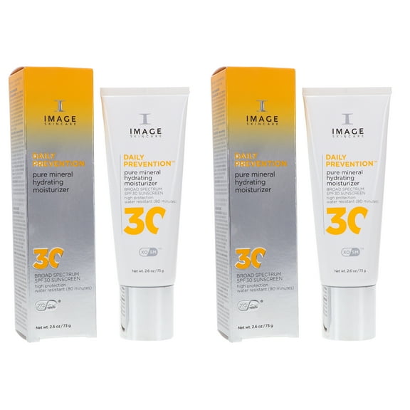 IMAGE Skincare DAILY PREVENTION Pure Mineral Hydrating Moisturizer SPF 30 2.6 oz 2 Pack