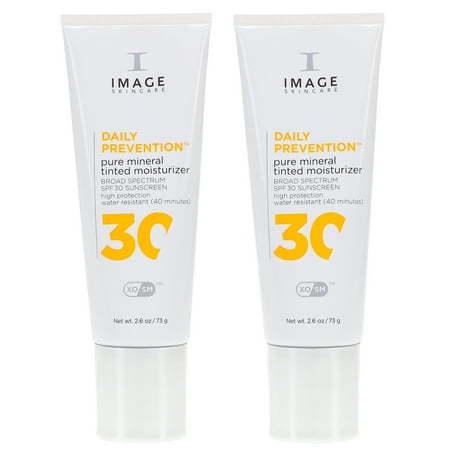 IMAGE Skincare DAILY PREVENTION Pure Mineral Tinted Moisturizer SPF 30 2.6 oz 2 Pack