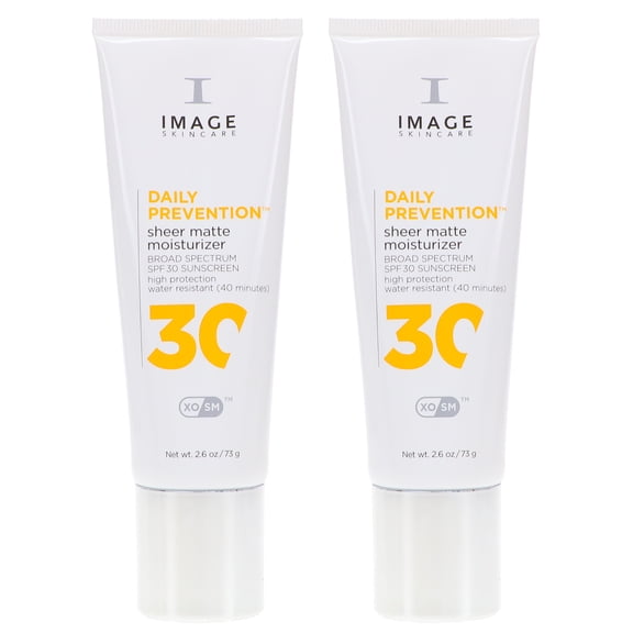IMAGE Skincare DAILY PREVENTION Sheer Matte Moisturizer SPF 30 2.6 oz 2 Pack