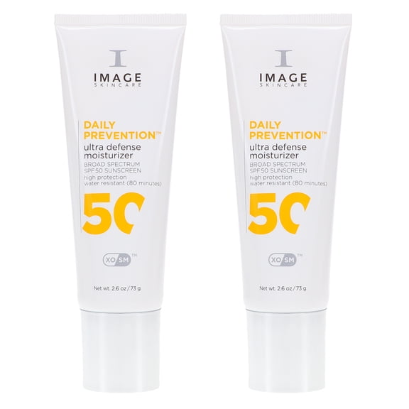 IMAGE Skincare DAILY PREVENTION Ultra Defense Moisturizer SPF 50 2.6 oz 2 Pack