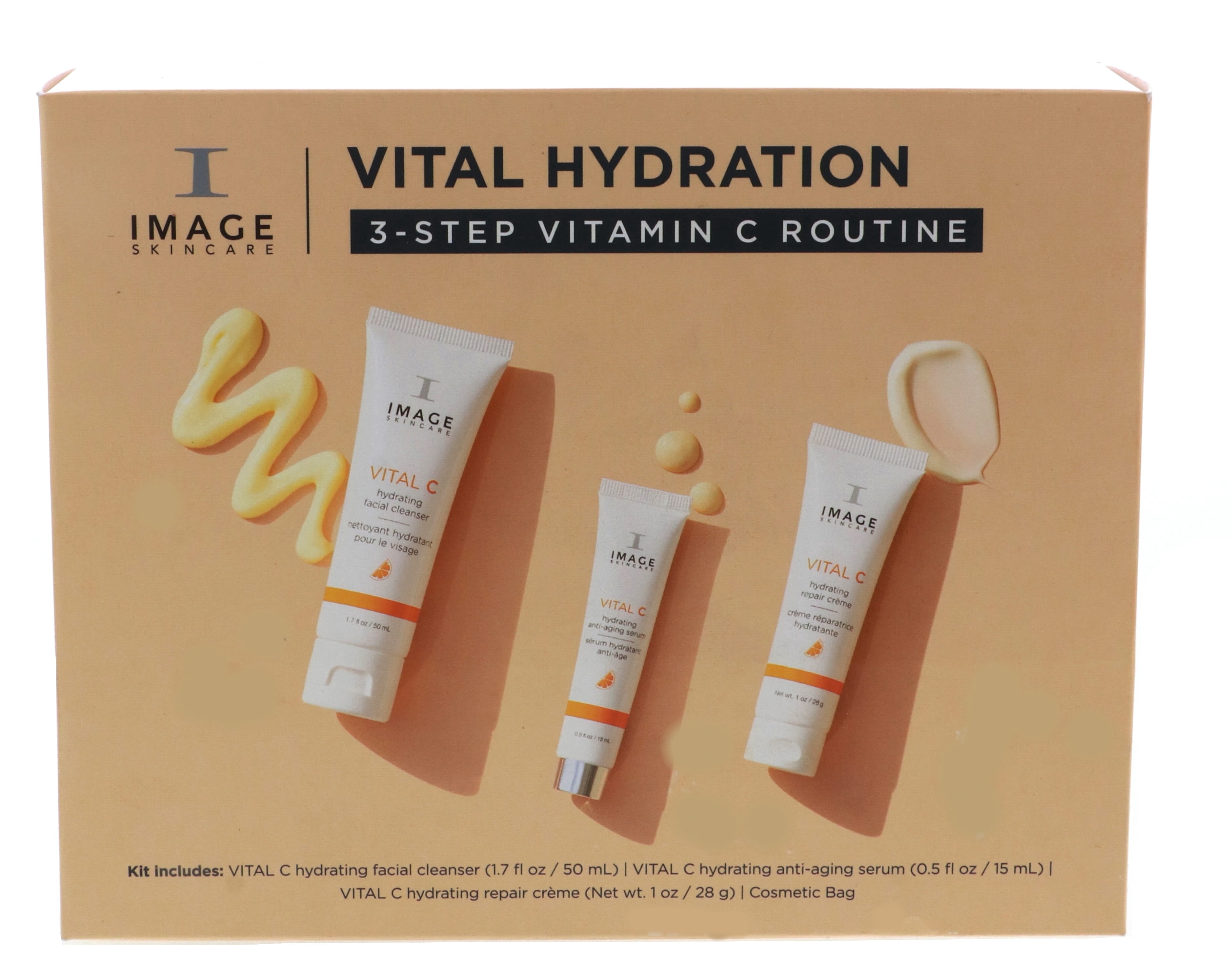Image Skincare Vital Hydration Kit (Facial Cleanser, 1.7 oz, Anti-Aging Serum, 0.5 oz, Repair Creme, 1 oz)