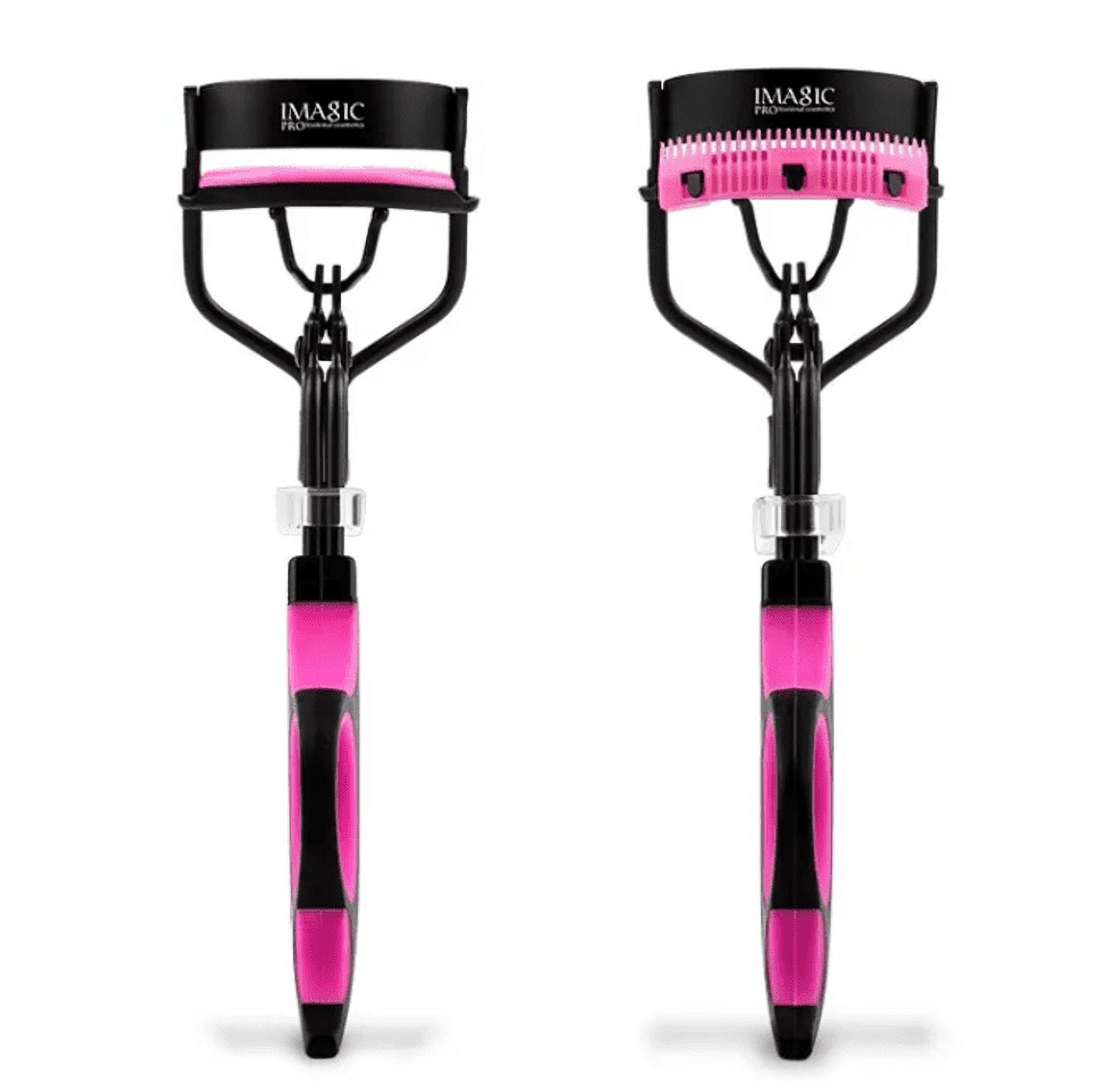 IMAGIC Eyelash Curler Combo Curling Tool for Lifted Lashes - With Comb + No Comb (2-Pack)