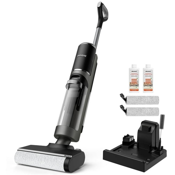 IMAGIC M3 Cordless Vacuum Mop with Self-Cleaning & Hot Air Drying for Hard Floors, Edge Cleaning, 5-in-1 Lightweight