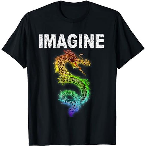 IMAGINE Fantasy Dragon Style T-shirt Great For Gift