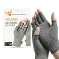 thumbnail image 1 of Brownmed IMAK Arthritis Pain Relief Compression Gloves - Large - Gray/Black, 1 of 7