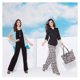 thumbnail image 1 of IMAN Black Global Chic Luxury Resort Palazzo Pants Set of 2 Printedand Black Small, 1 of 2