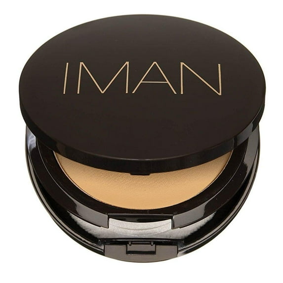 IMAN Cosmetics Luxury Pressed Powder, Light Skin, Sand Light Medium