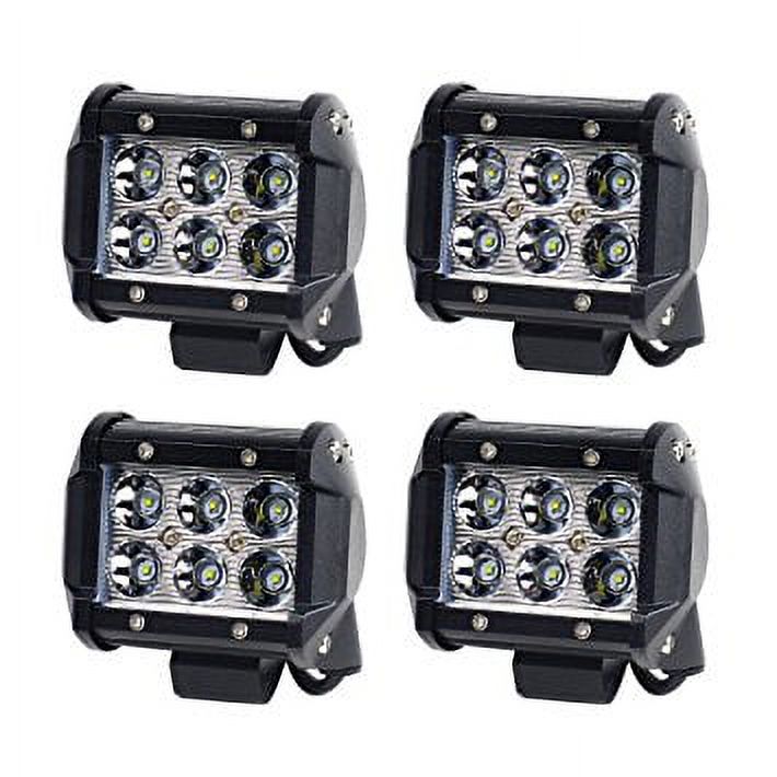 IMAX® 4 Pcs 4' 18w Cree Flood Led Light Bar Fog Lamp Off-road SUV Boat Jeep ATV (Spot, 4 PCS)
