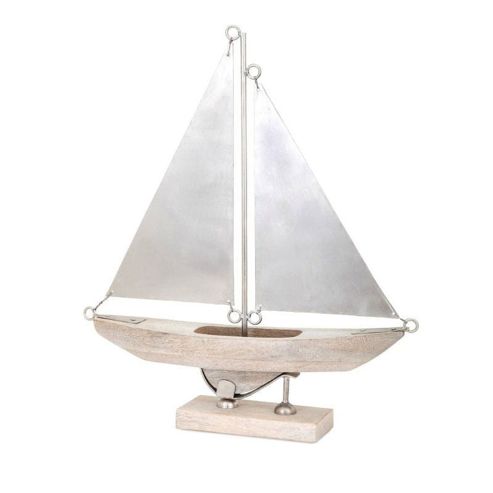 IMAX Leland Wood and Aluminum Sailboat (14274) - Walmart.com