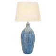 thumbnail image 1 of Stylish Marbleized Sea Terracotta Table Lamp Blue and cream, 1 of 2