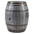 IMAX Vineyard Wine Barrel Storage Table Vintage Inspired Iron Barrel
