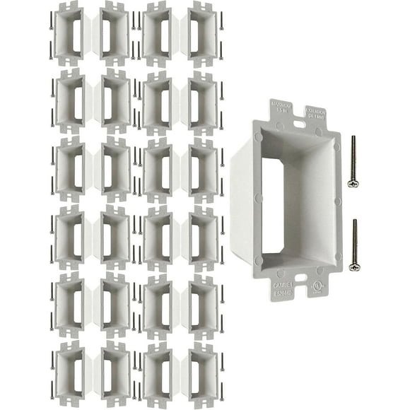 IMBA-BE1-25 (UL Listed) 1-Gang Non-Metallic Electrical Power Outlet Box Extender for Power Switch Receptacles Accessories, 25-Pack