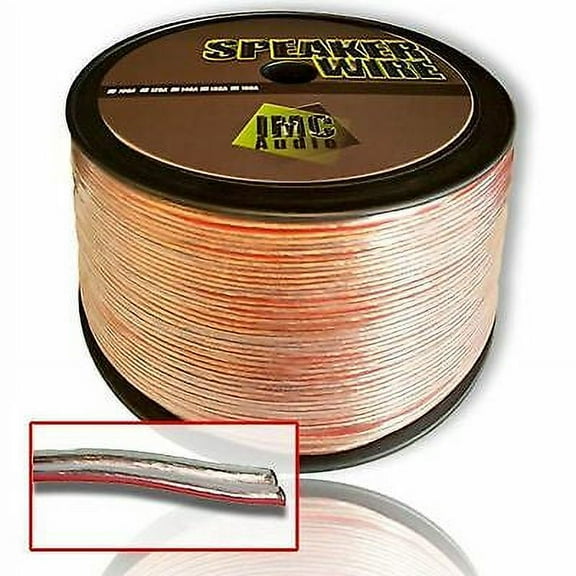 IMC AUDIO 50' Feet 12 GA Gauge Clear 2 Conductor Speaker Wire Audio Cable