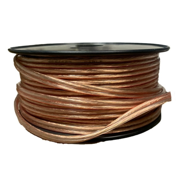 IMC Audio 100 Feet 16 Gauge Clear Jacket 2 Conductor Speaker Wire Audio Cable