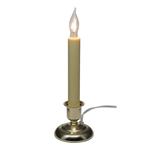IMC (#BSE600T) Cape Cod Electric Window Candle w/ Timer, Brass - 9.5" (Qty 1)