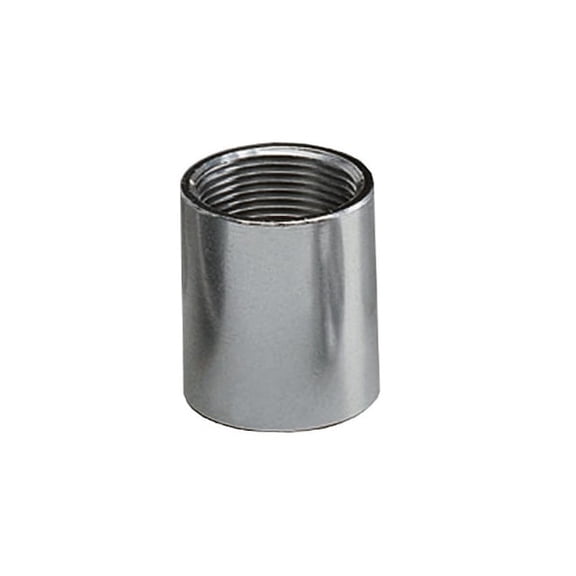 IMC Coupling, 1-1/2 in, Threaded, Aluminum, Zinc Plated, Silver 732327