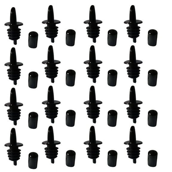 50PCS Bottle Pourers Syrup Pourer Pour Spouts Plastic Liquor Bottle Pourers with Rubber Pourers Dust Cap Covers