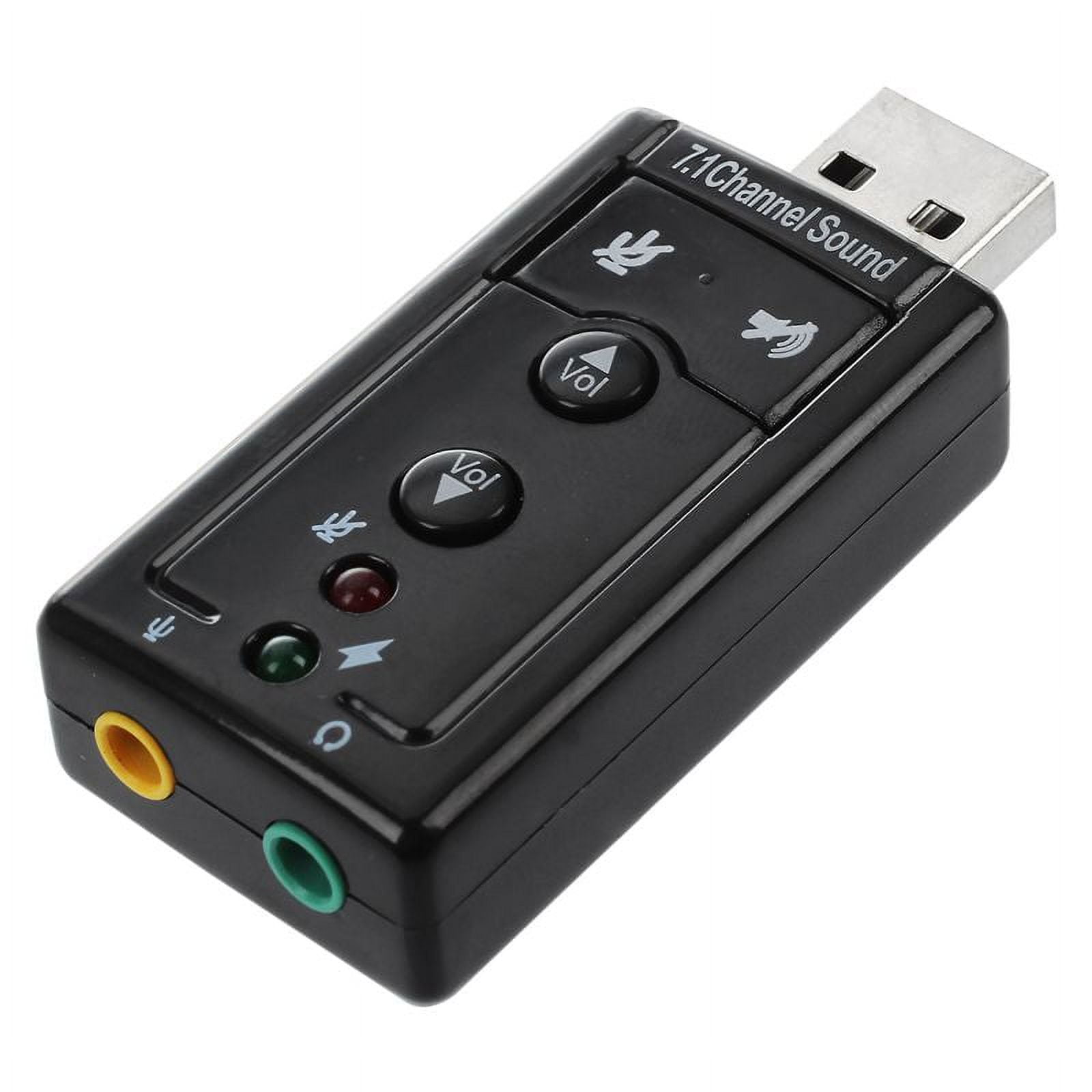 Computer Usb External Sound Card IMCBSTT 7.1 Channel USB External Sound Card Audio AdapterPlastic ...