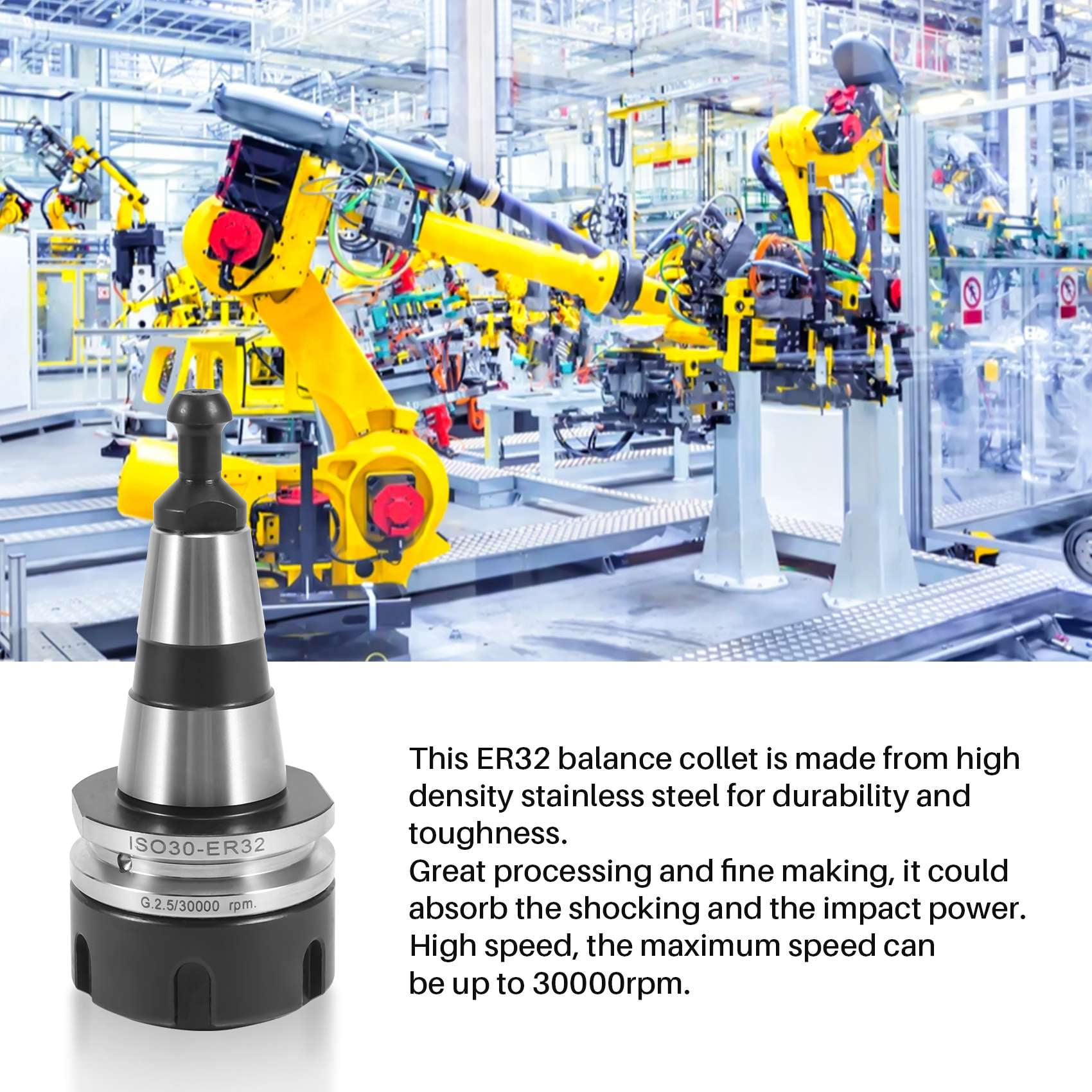 IMCBSTT Balance Chuck ISO30 ER32 50L Balance Collet Lathe Chuck G2.5