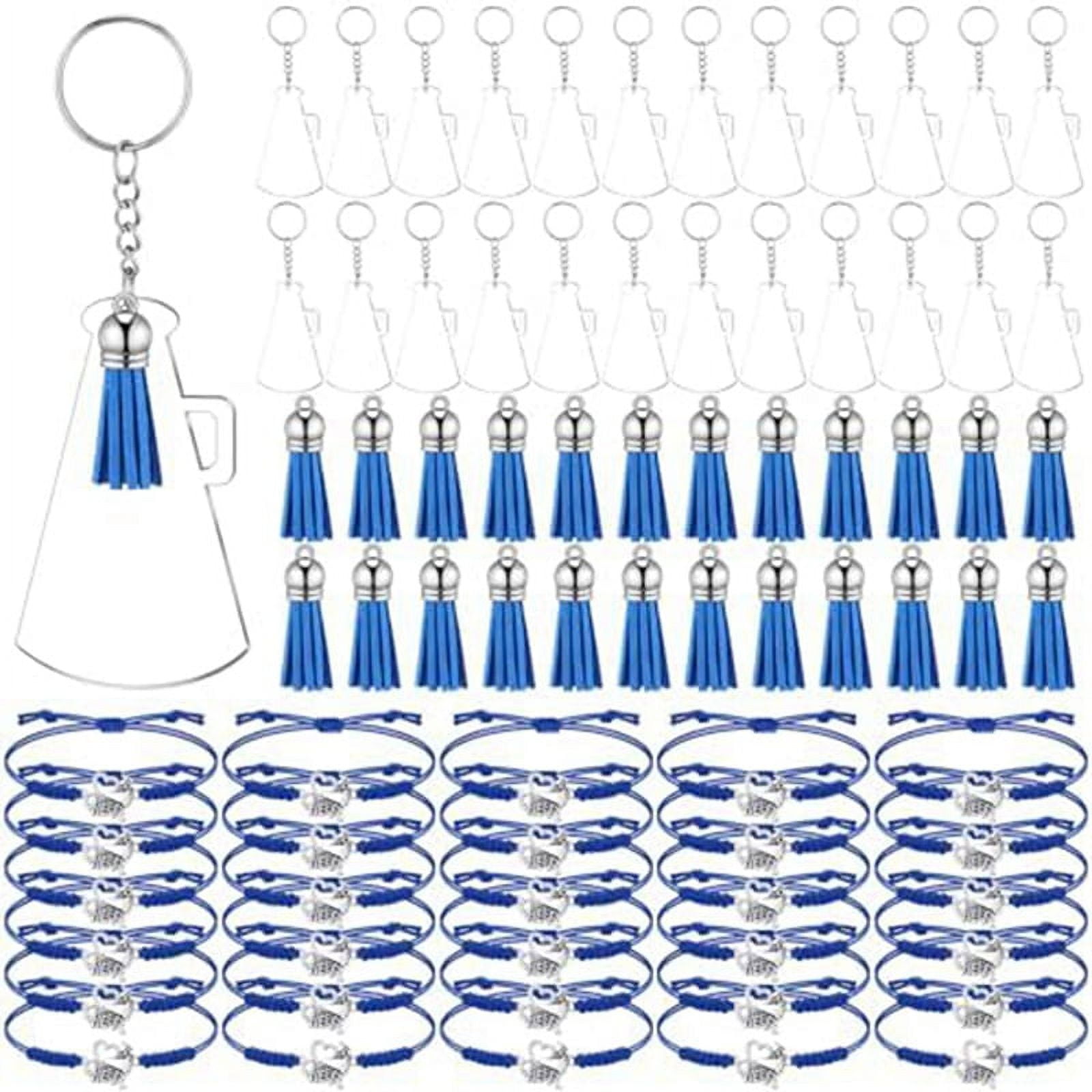 IMCBSTT Cheerleader Gifts 24 Acrylic Cheer Key Chains with 24 Cheer ...