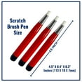 IMCBSTT Fiberglass Scratch Brush Pen 3Pcs Jewelry, Watch, Coin Cleaning