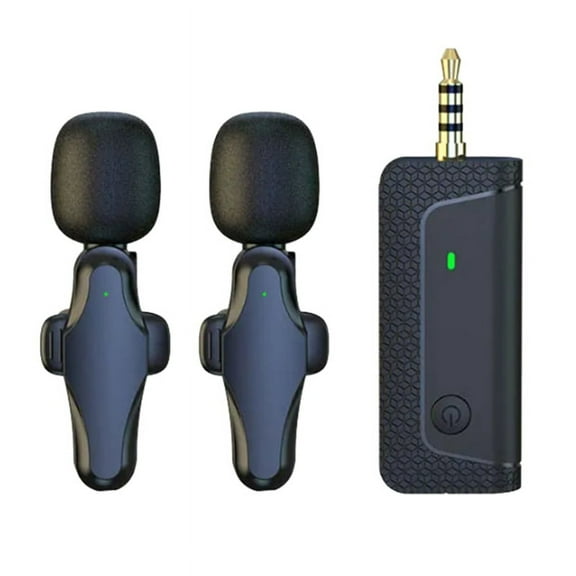 K35Pro Wireless Microphone Lavalier Microphone for Camera Cell Phone Recording Video Speaker Headset