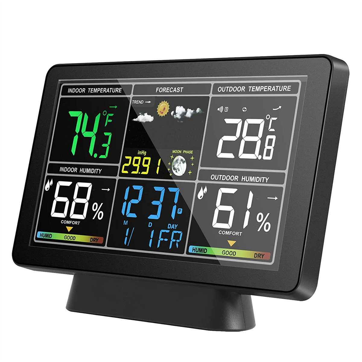 IMCBSTT LCD Weather Station Wireless Digital Thermometer Electric ...