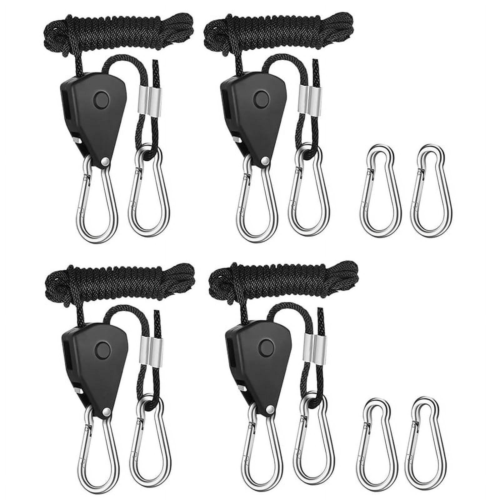 IMCBSTT Pack of 4 Ratchet Hangers, Adjustable Rope Hanger, Ratchet Rope ...