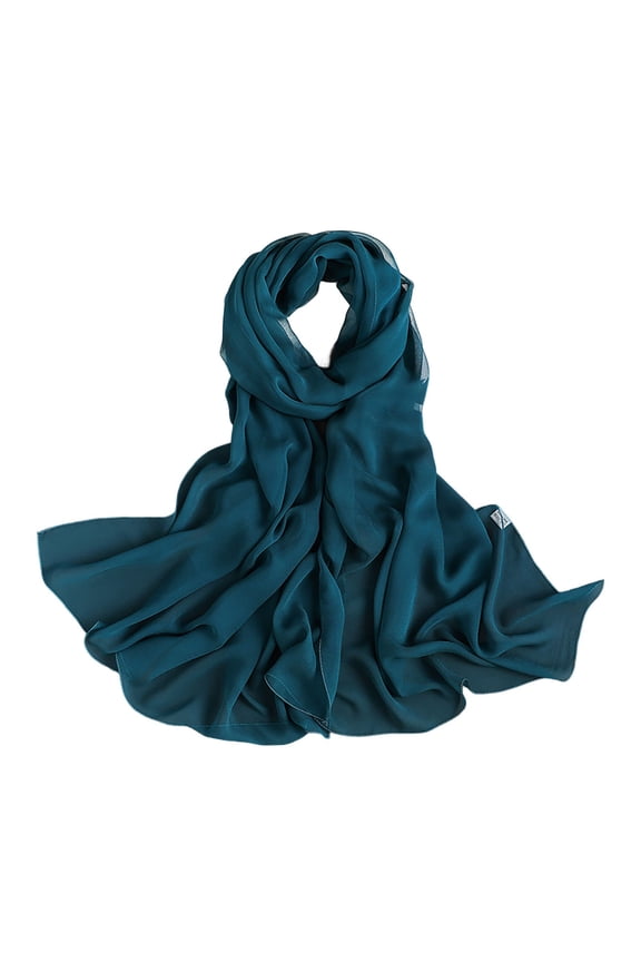 Comfortable Breathable Scarf For Outdoor, Gradual Color Temperament Scarf Etiquette Decoration Long Chiffon Scarf, Green Dust Sand Proof Scarf For Windy Days, Green One Size, Size One Size