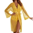 thumbnail image 1 of IMENGL Pajamas for Women Nightgowns & Sleepshirts Four Piece Underwear Bra Underwear Suit Soft Robes Women's Sleepwear,Yellow, 1 of 9