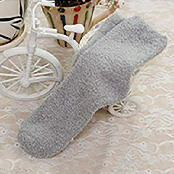 IMENGL Socks for Women, Fuzzy Fluffy Slipper Socks, Fuzzy Fluffy Cozy Slipper Warm Soft Winter Plush Home Sleeping Socks - 1 Pair, Gray Warm Winter Plush Socks, Gray One Size, Size One Size