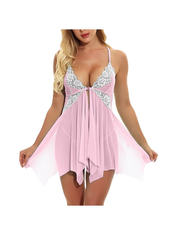 Underwear for Women Charming Fashionable Casual Comfortable and Clothing Sleepwear Babydoll Women's Lingerie,Pink