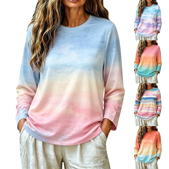 IMENGL Women Long Sleeve Shirt Basic Length 2026 Summer Neck Petite Tshirts Casual Loose Long Sleeve Tops for Womens,M-XXXXL
