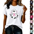 thumbnail image 1 of IMENGL Women Short Sleeve T-Shirts Basic Neck Printed Graphic Tee Daily Outfits Casual Loose Tops for Women Short Sleeve,M-XXXL, 1 of 6